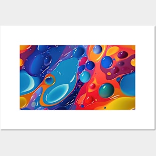 Abstract oil and water mix background Posters and Art